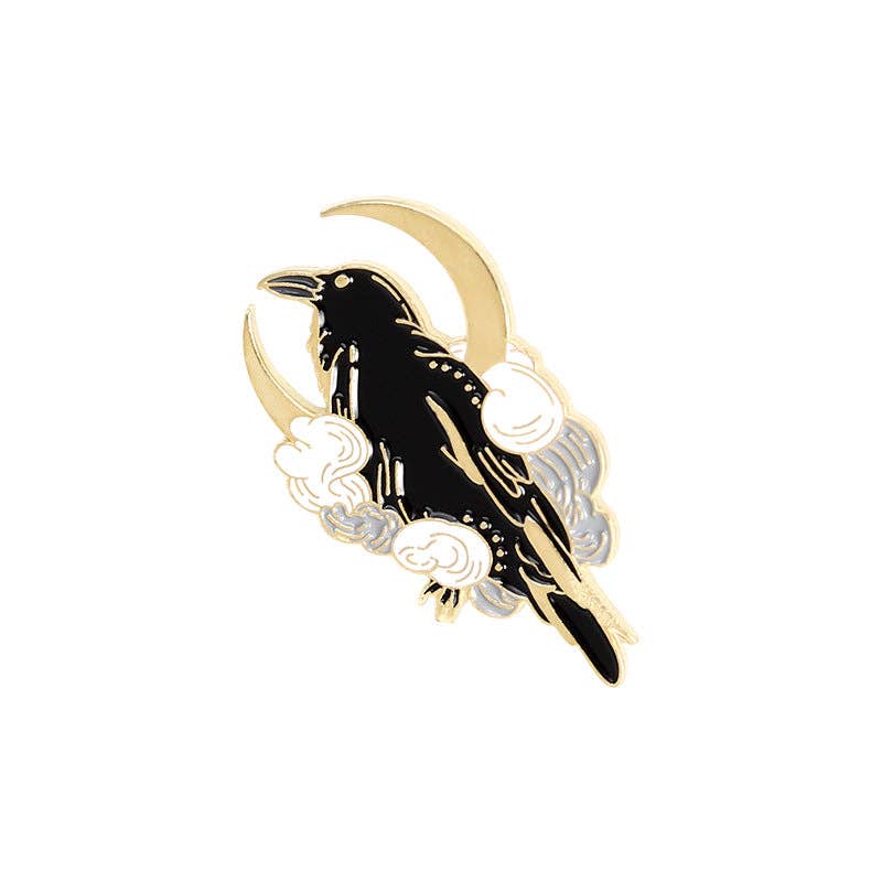 Pinori - Raven Mystique Metal Enamel Pin: XZ3035