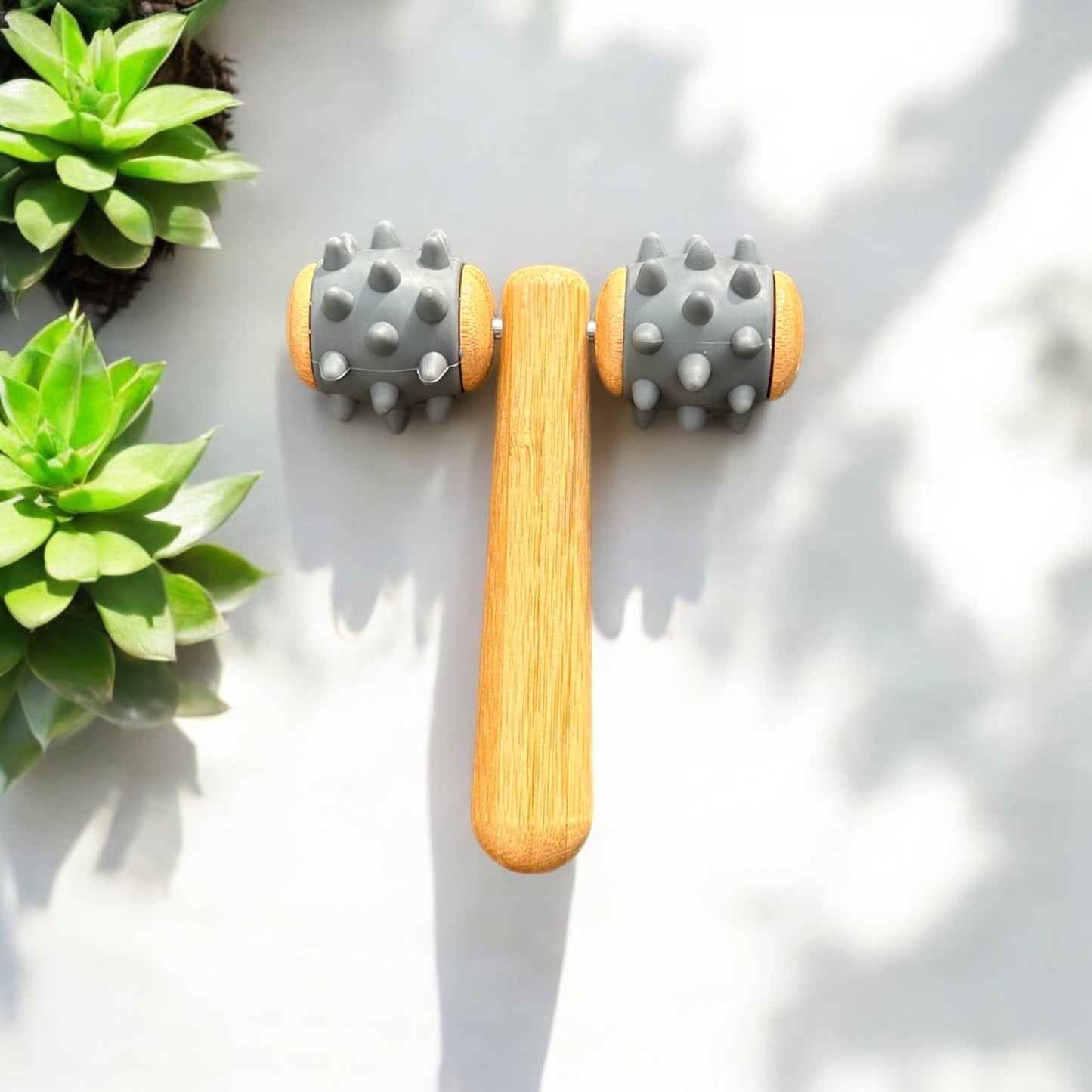Bamboo Body Rolling Massage Tool | Charcoal | Spa
