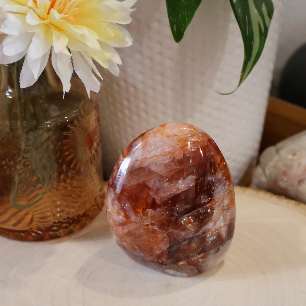 Fire Quartz Free Form Carving
