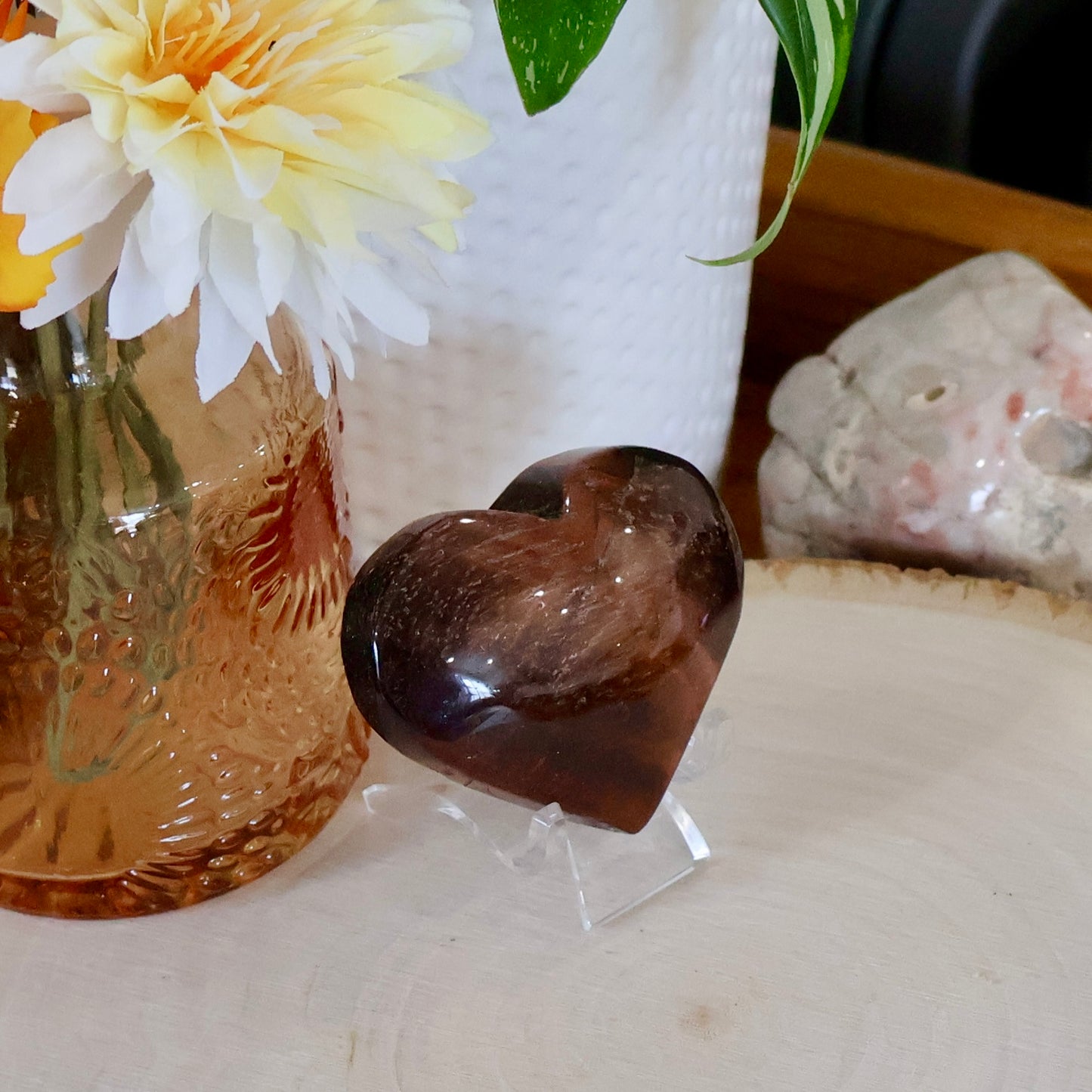 Red Tiger’s Eye Heart Carving