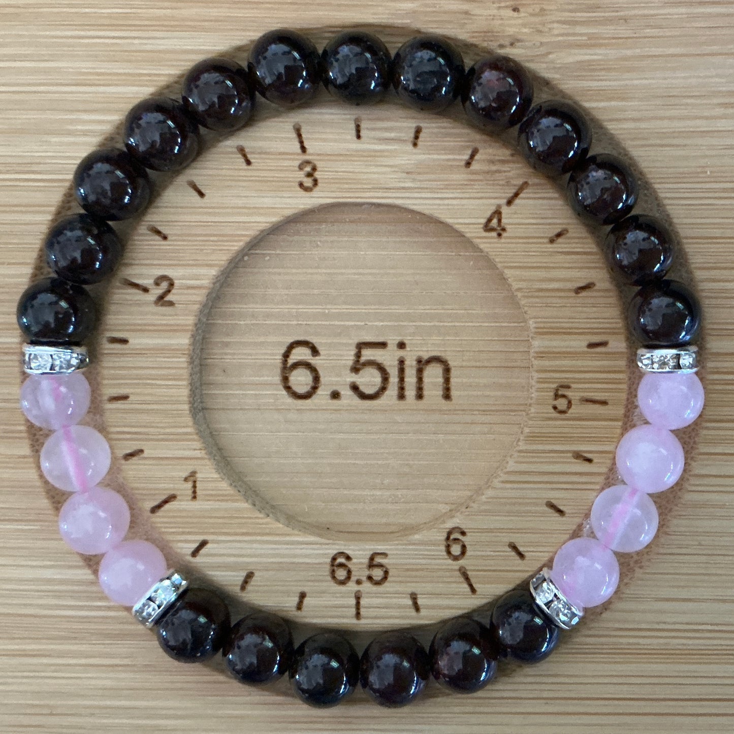 Garnet and Rose Quartz Bracelet