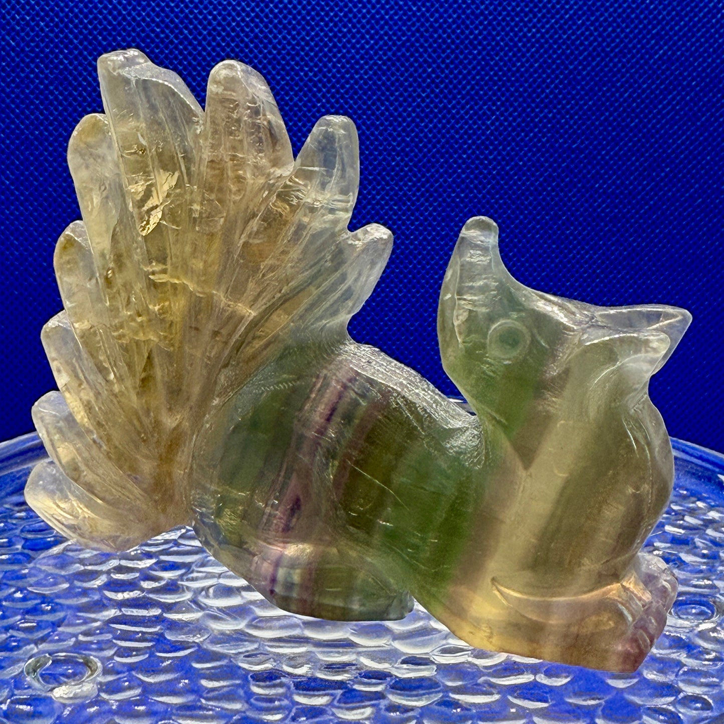 Candy Fluorite Nine Tailed Fox Carving