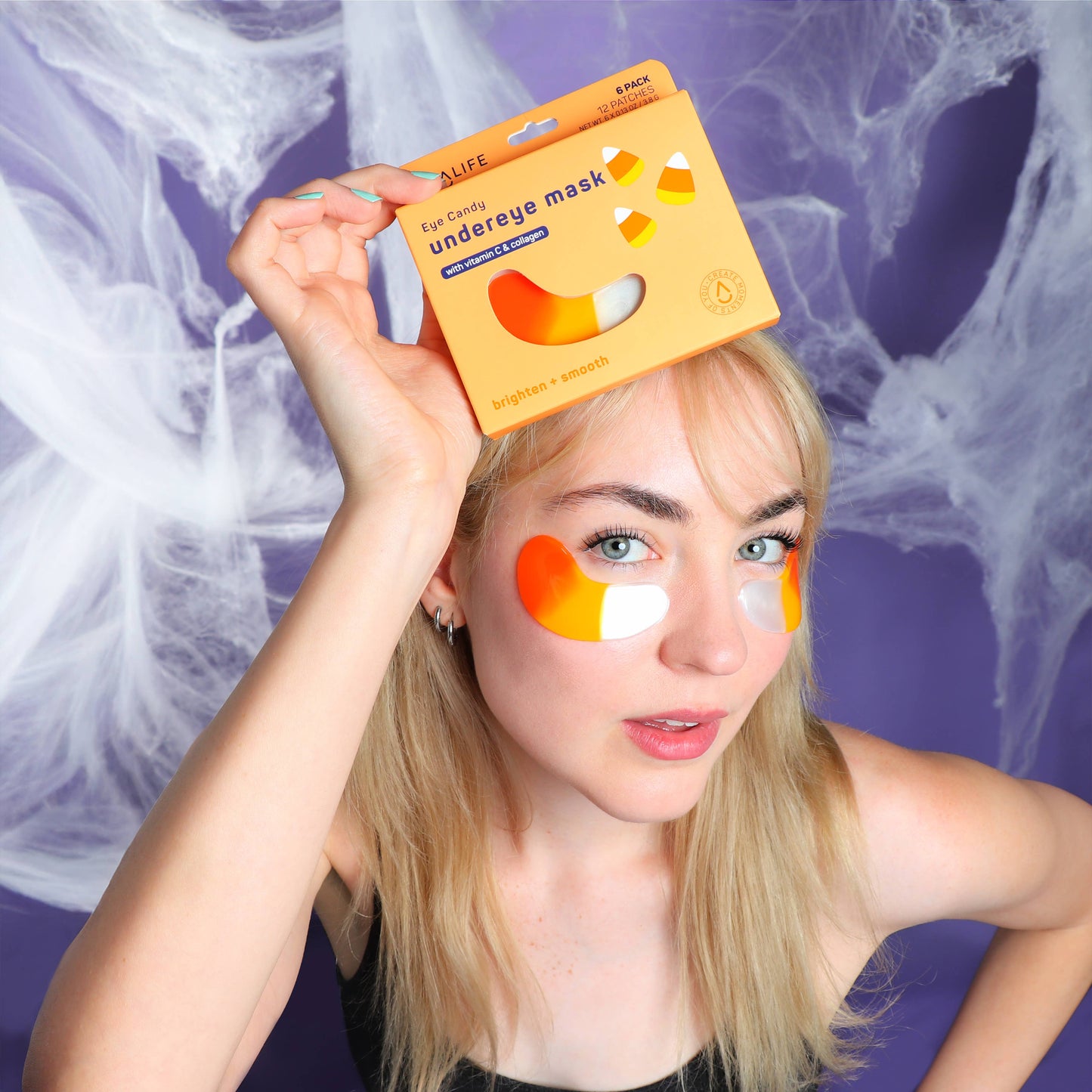 Undereye Masks: Halloween Eye Candy Hydrating - 6 Pairs