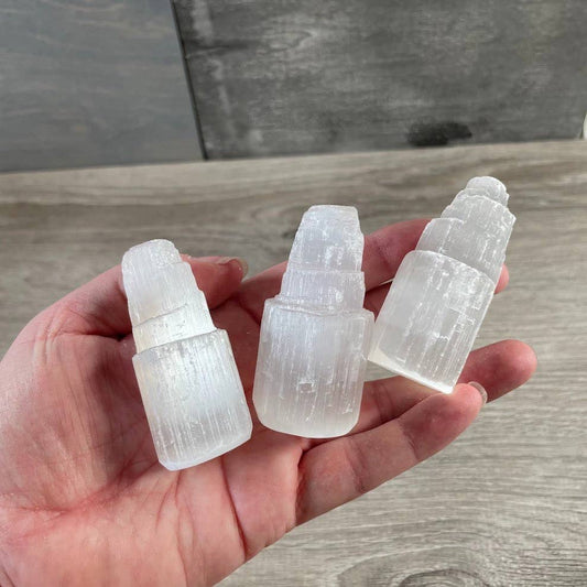 Selenite Tower Crystal: Small 2 inch +