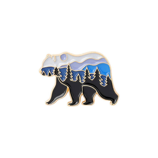 Forest Friends Enamel Pins: Blue