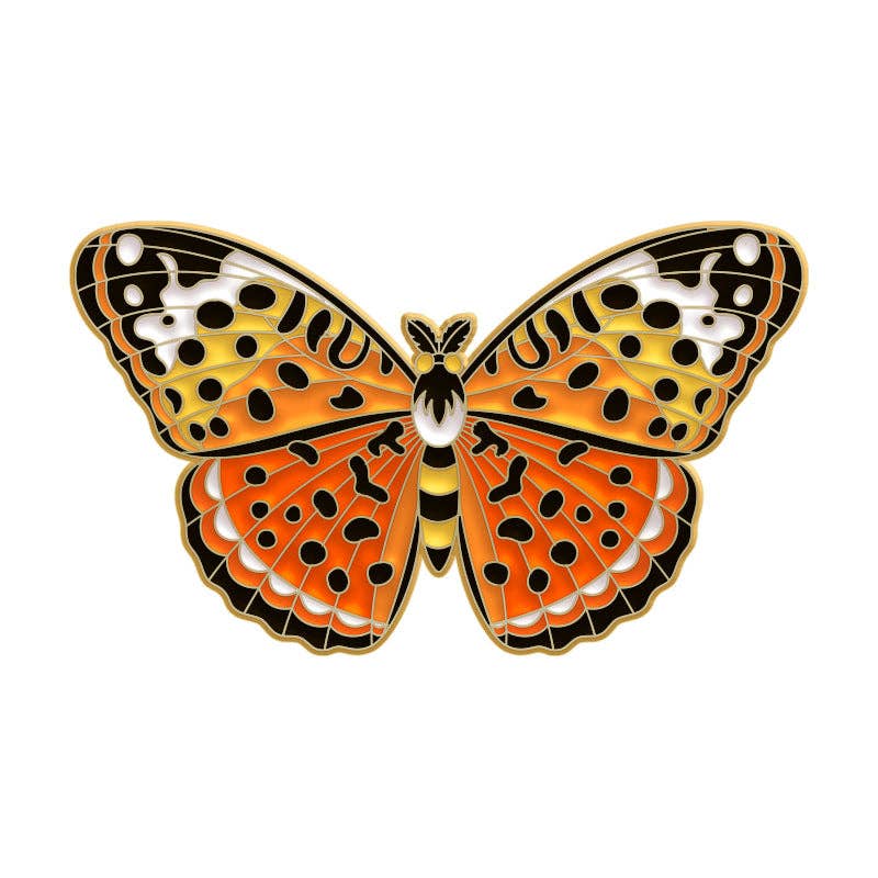 Vibrant Butterfly Enamel Pins: Pink