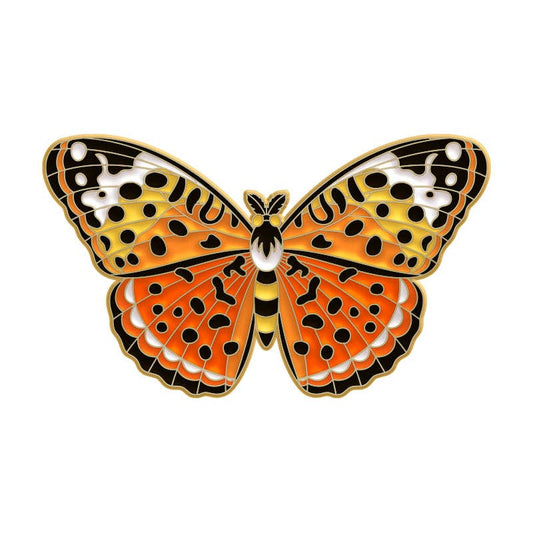 Pellic - Vibrant Butterfly Enamel Pins: Orange