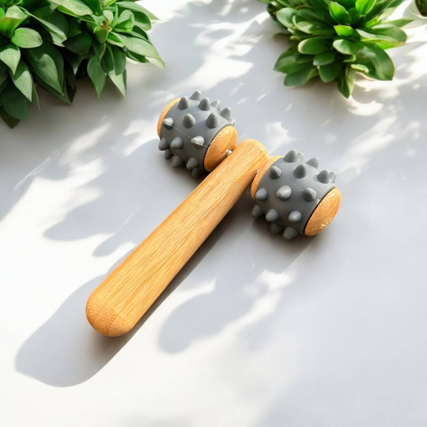 Bamboo Body Rolling Massage Tool | Charcoal | Spa
