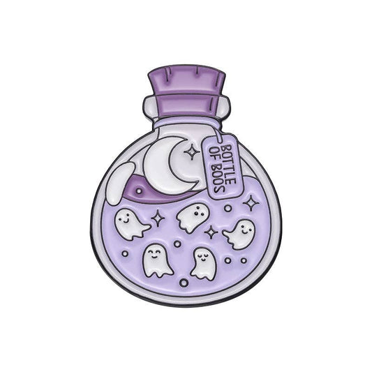Whimsical Potion & Planet Enamel Pin: Purple