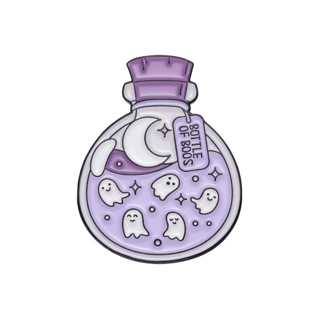 Whimsical Potion & Planet Enamel Pin: Pink