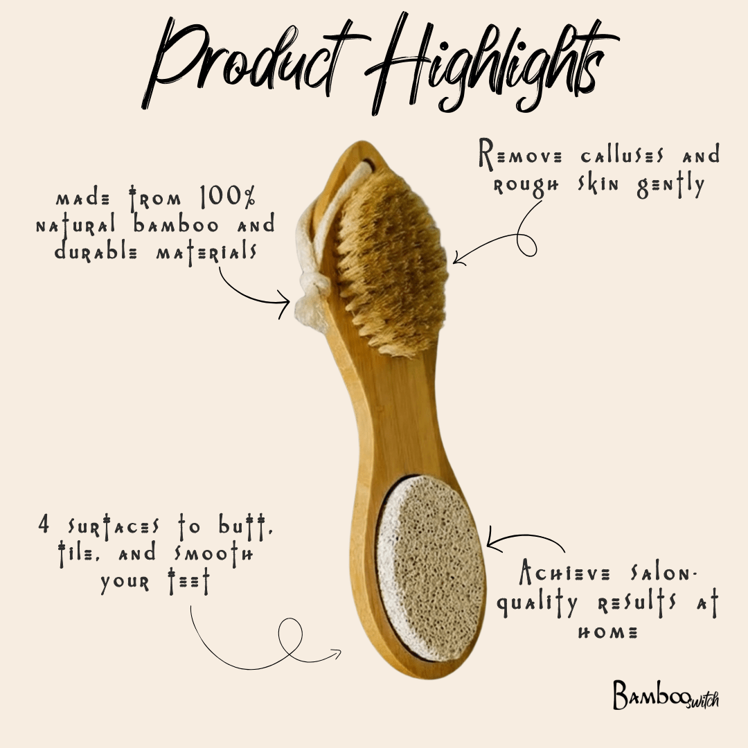 Bamboo Exfoliating Foot Pedicure Tool
