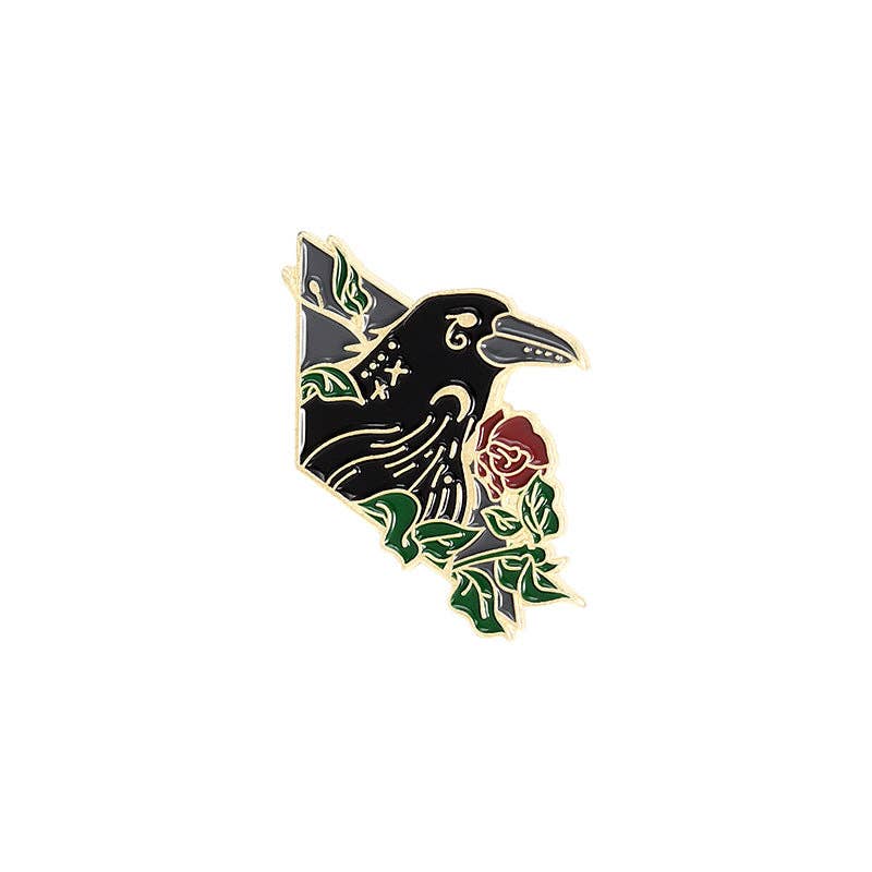 Pinori - Raven Mystique Metal Enamel Pin: XZ3033