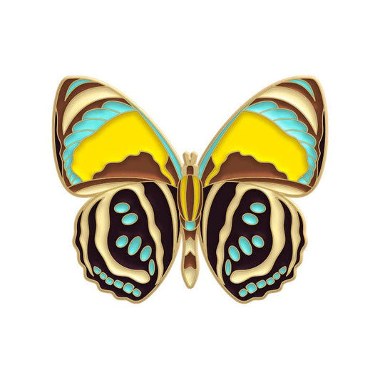 Pellic - Vibrant Butterfly Enamel Pins: Brown