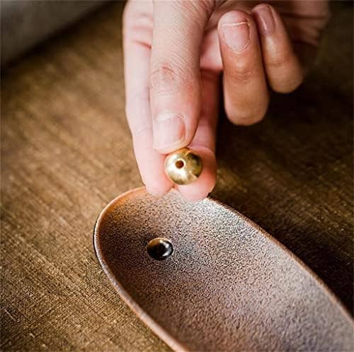 Elegant Leaf-Shaped Copper Incense Holder – 5.5" x 2"