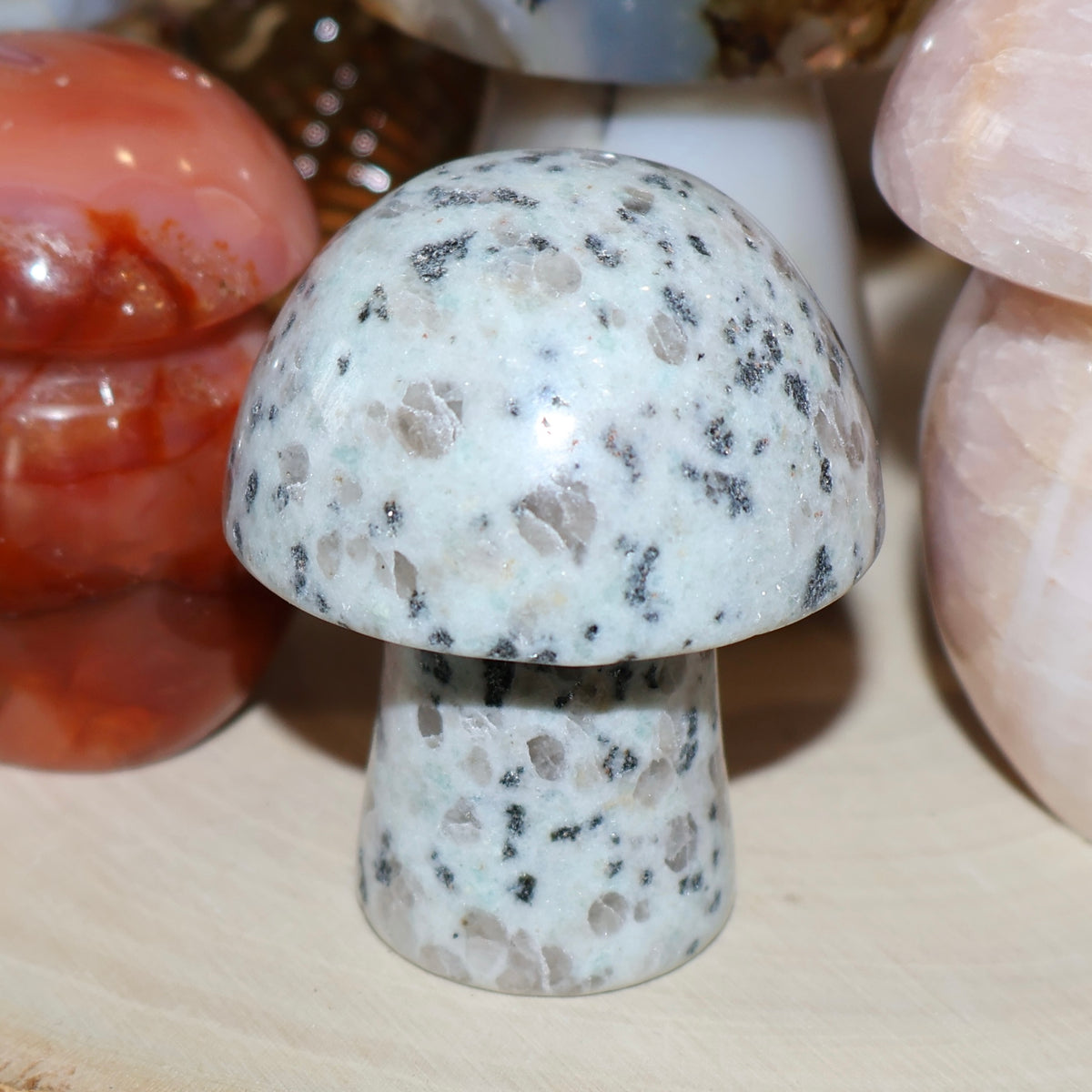 Crystal Mushroom Carvings