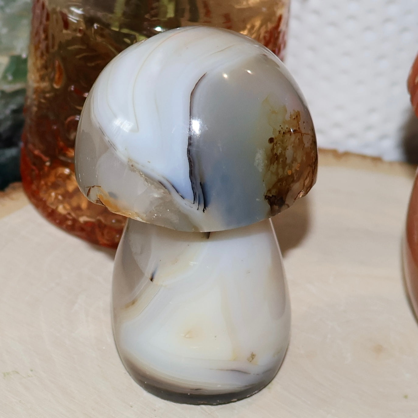 Crystal Mushroom Carvings