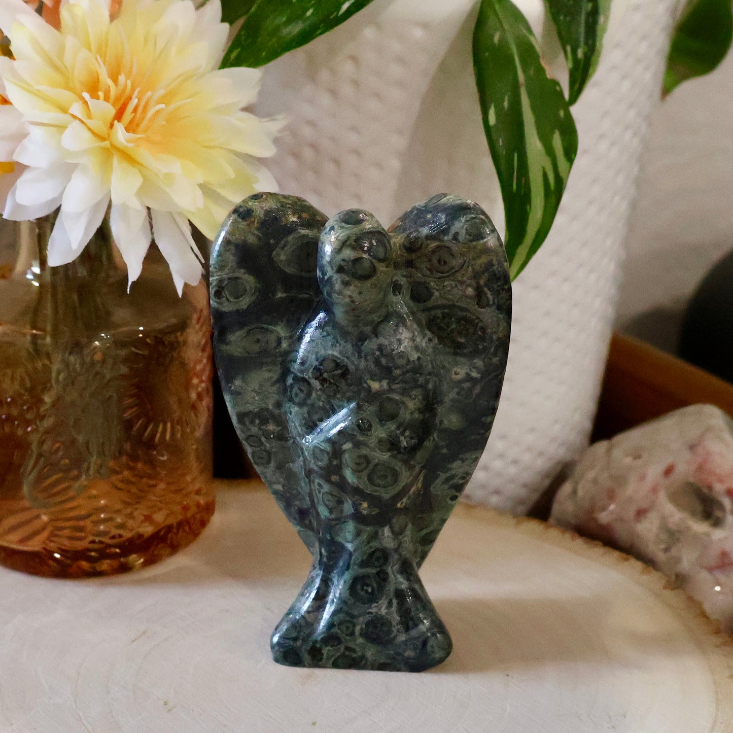 Kambaba Jasper Angel Carving