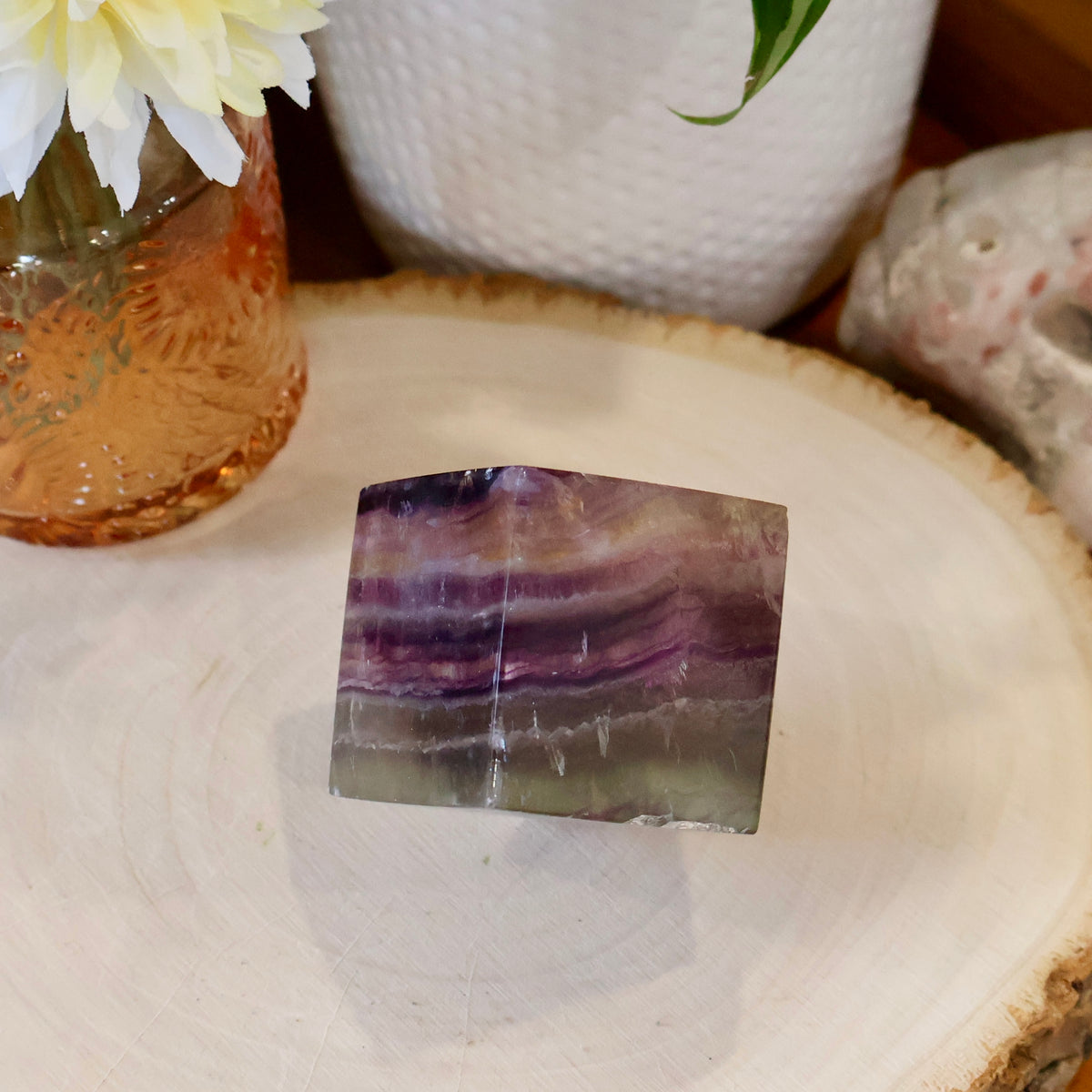 Rainbow Fluorite Floating Cube
