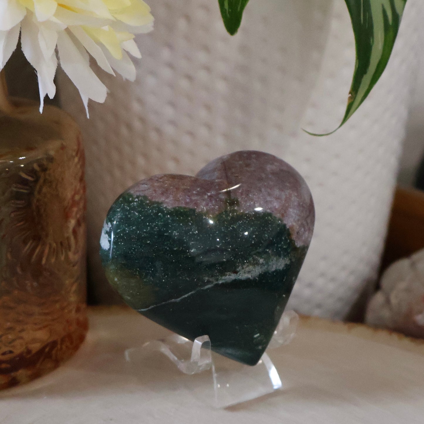 Ocean Jasper Heart Carving