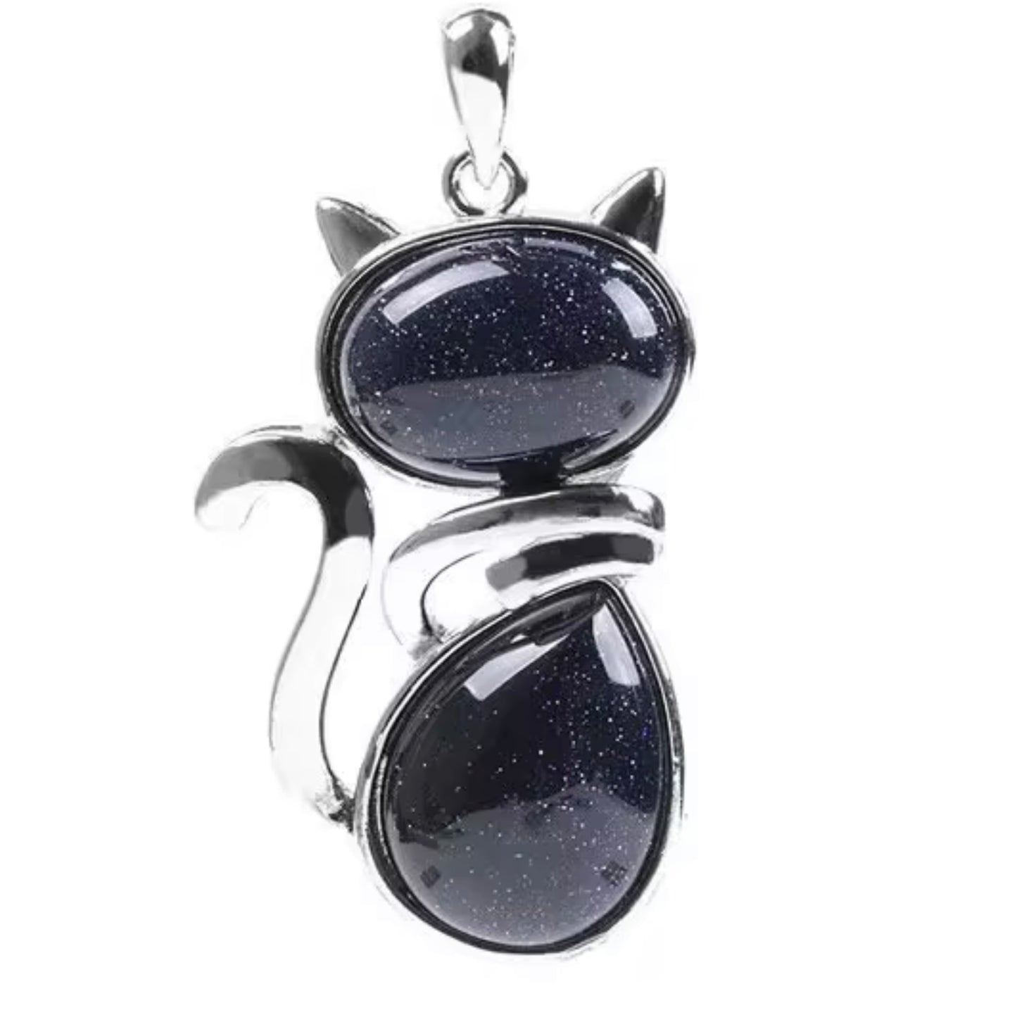 Cat Pendant - Natural Gemstone