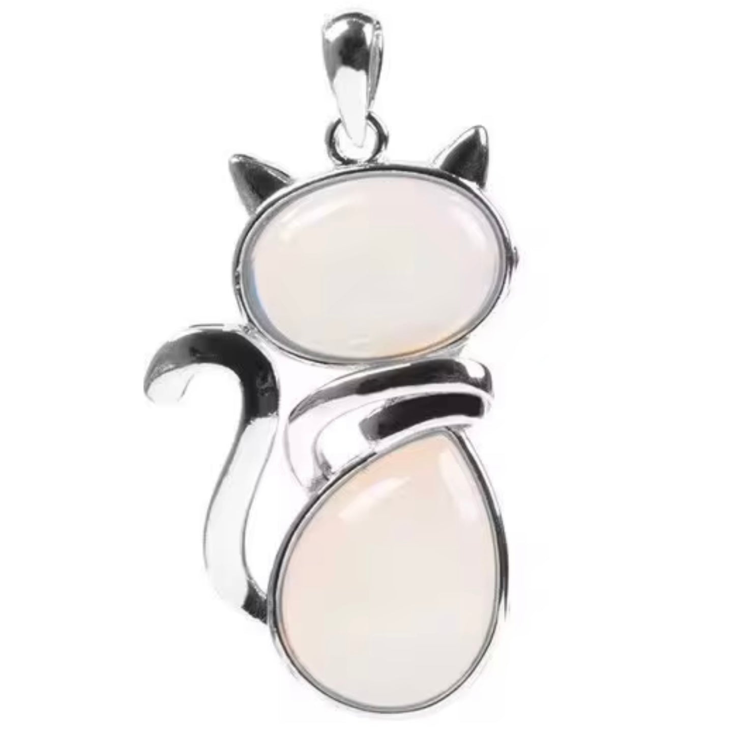 Cat Pendant - Natural Gemstone