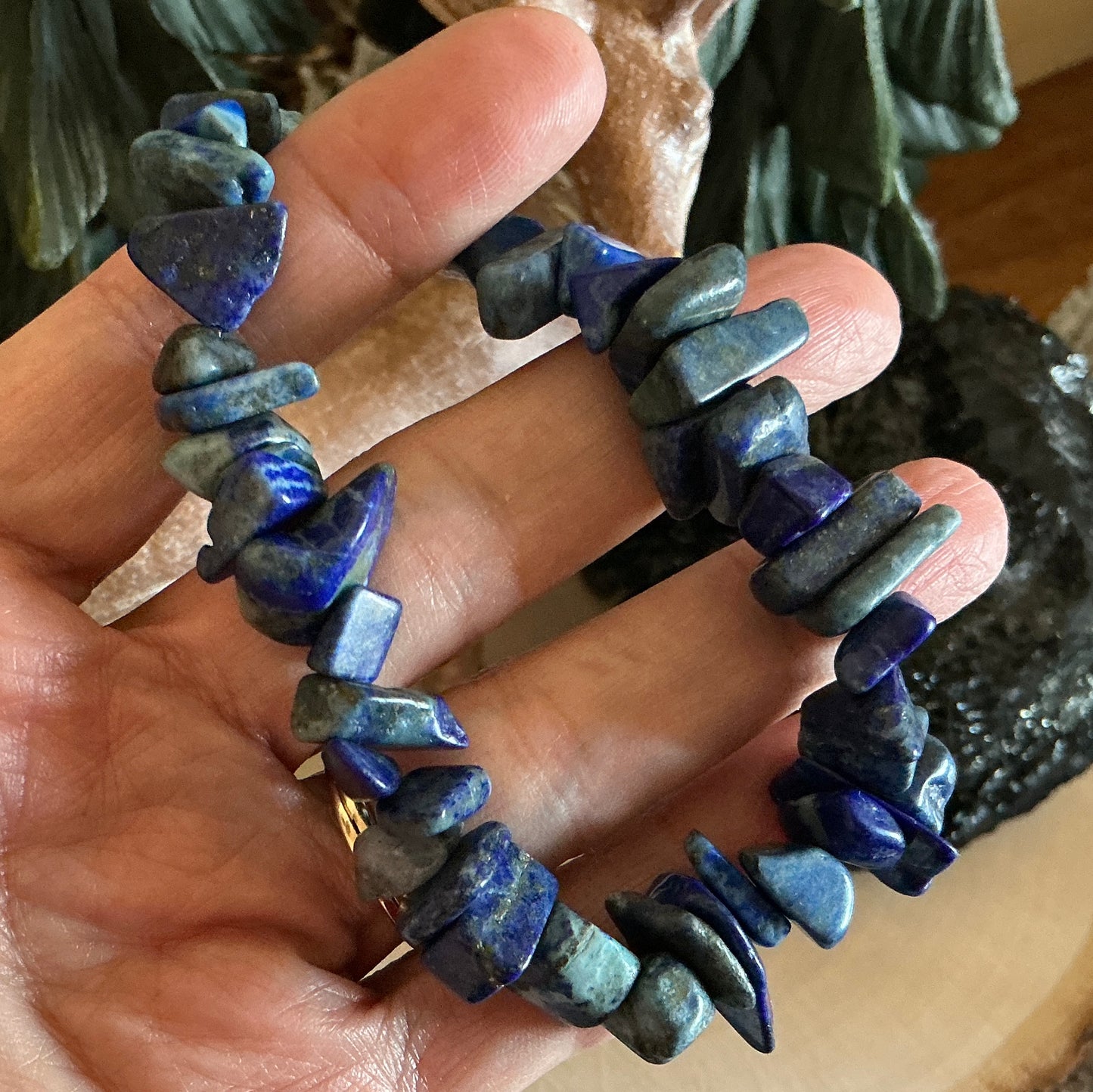 Lapis Lazuli X-Large Chip Bracelet