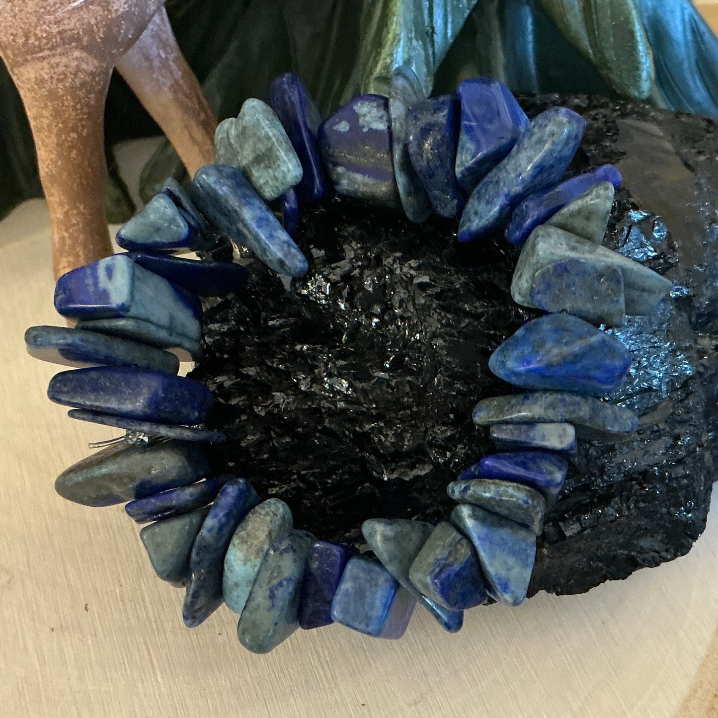 Lapis Lazuli X-Large Chip Bracelet