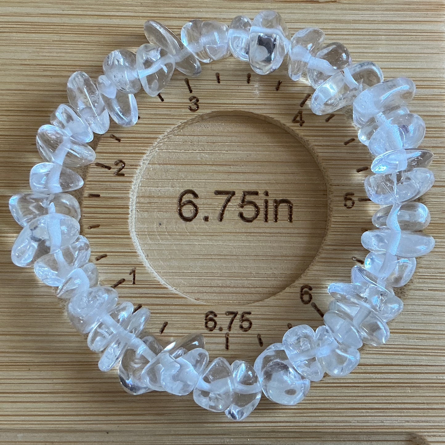 Clear Quartz Large Chip Bracelet