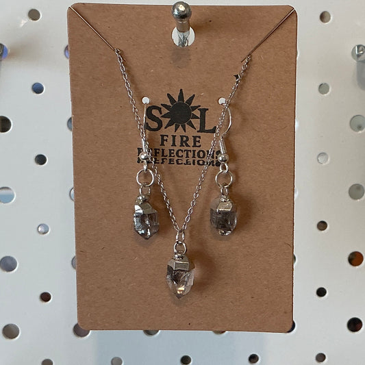 Herkimer Diamond Necklace & Earring Set