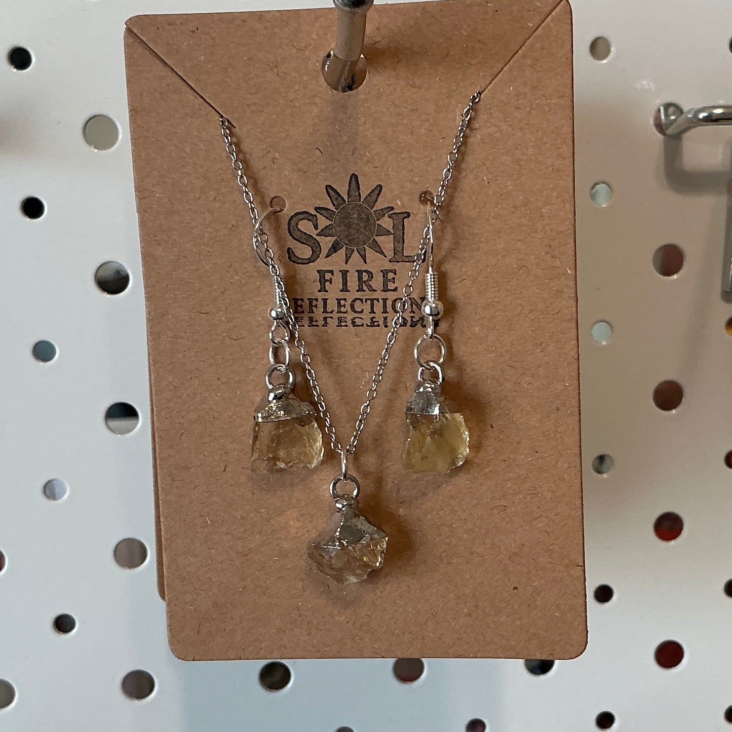Citrine Necklace & Earring Set