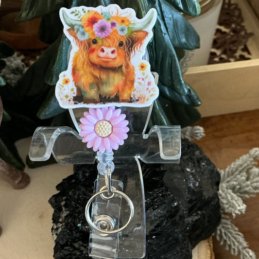 Highland Cow Badge Reel