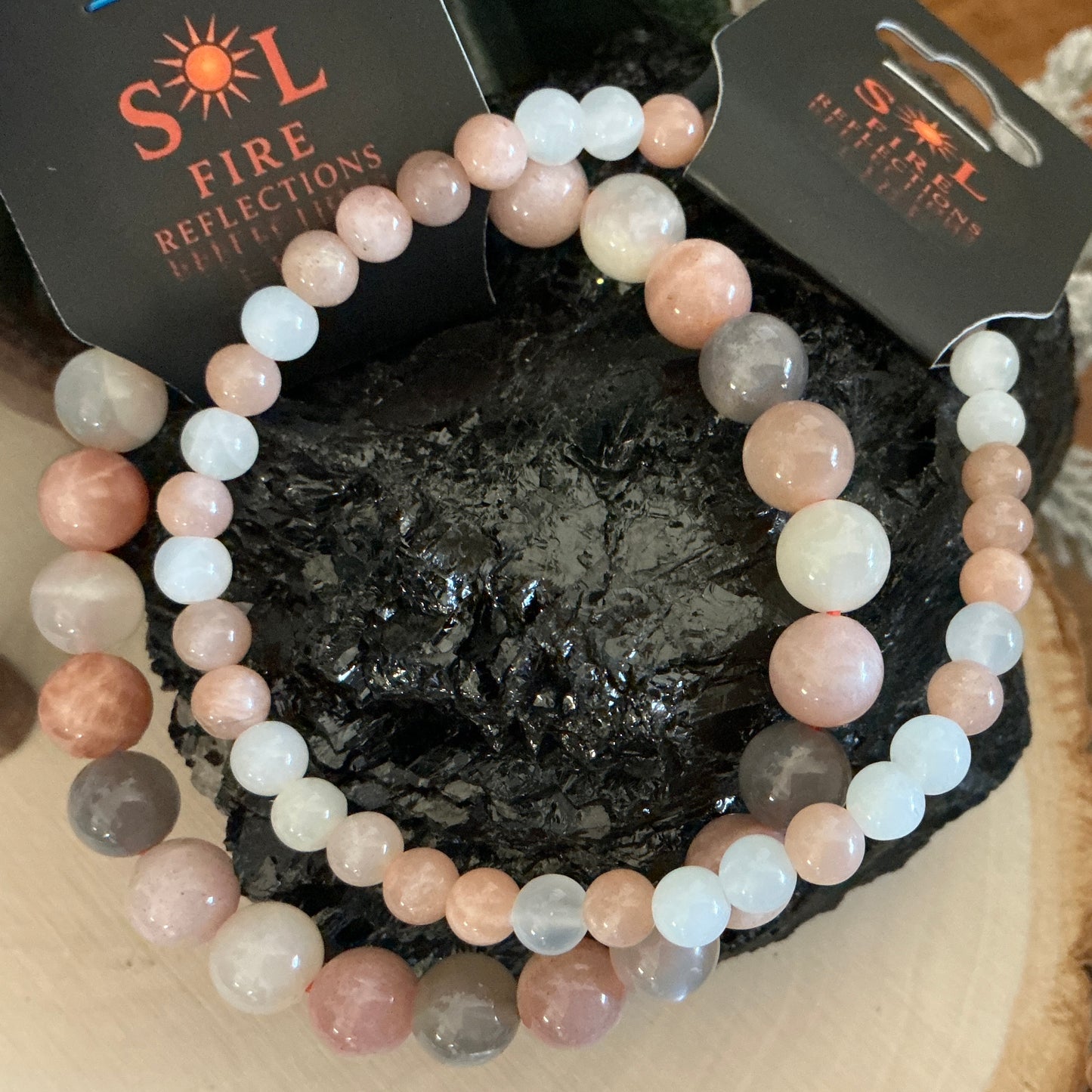 Peach Moonstone Bracelet