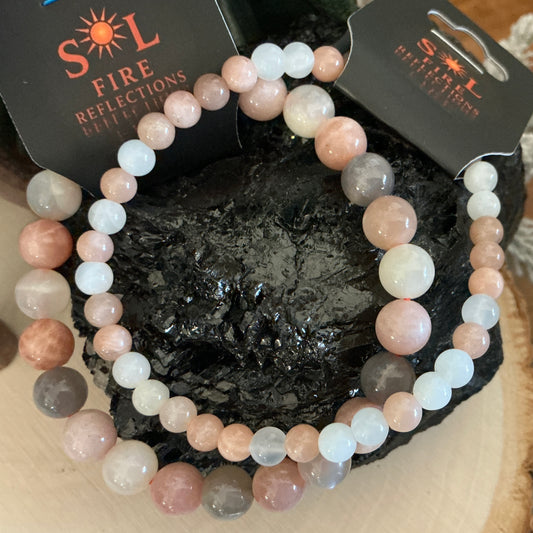 Peach Moonstone Bracelet