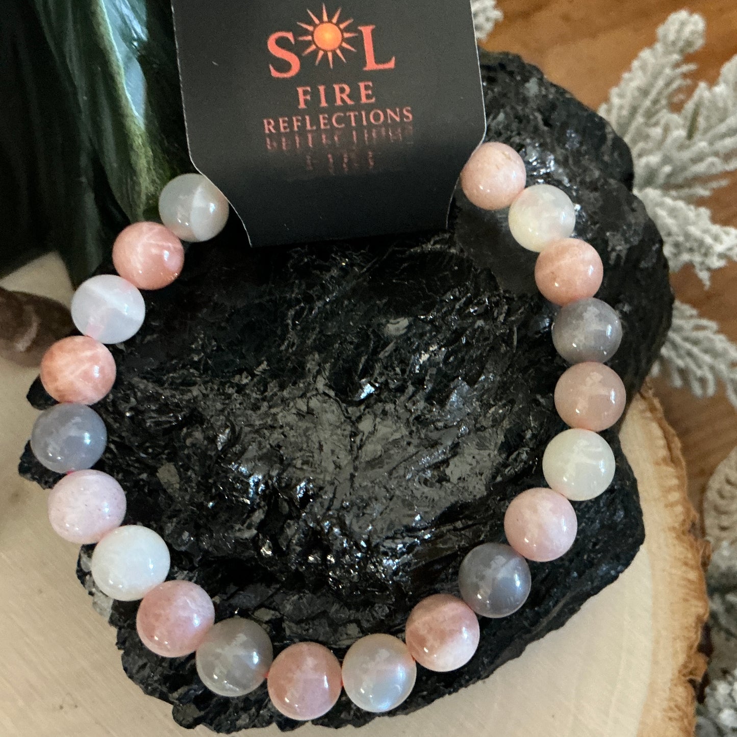 Peach Moonstone Bracelet