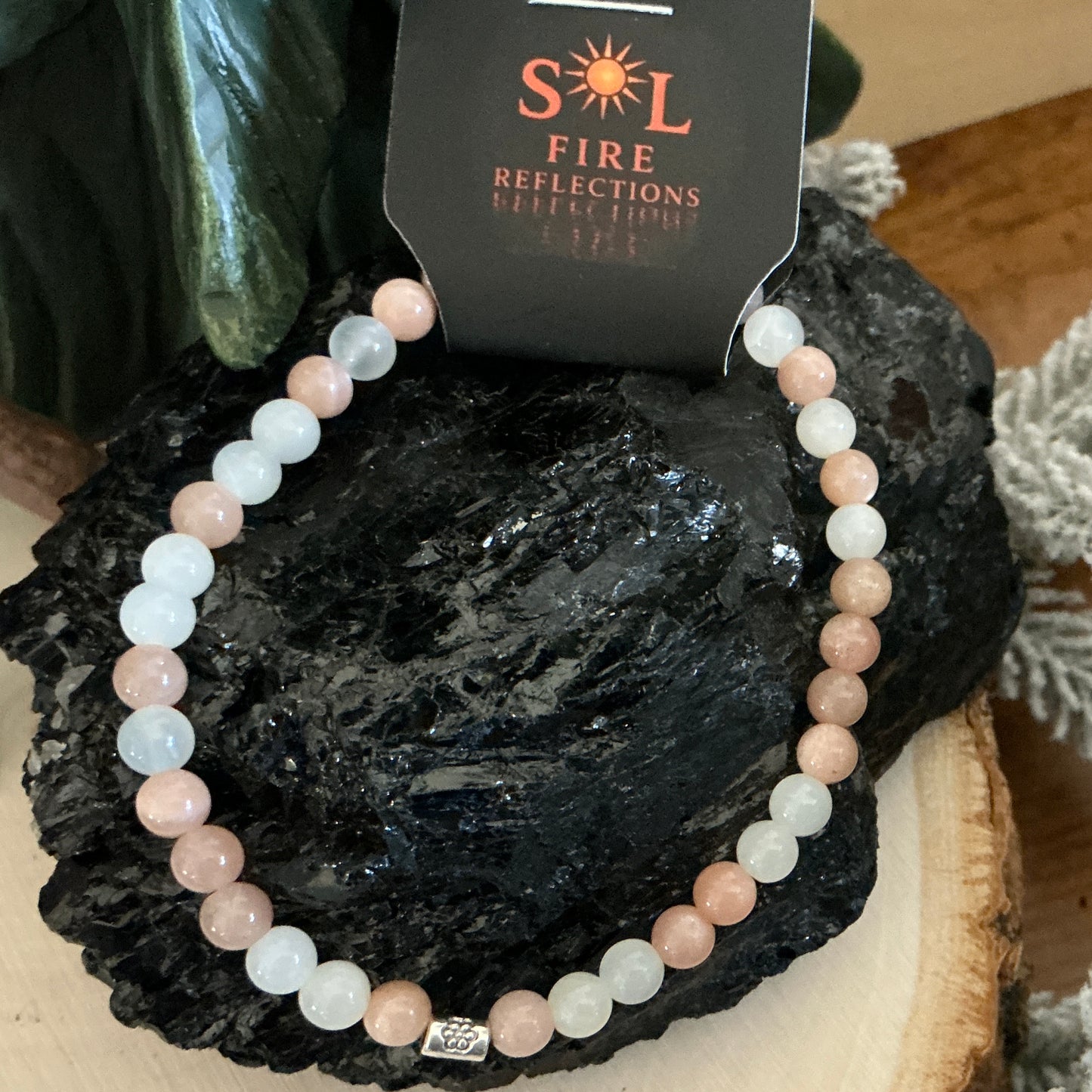 Peach Moonstone Bracelet