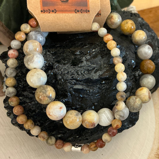 Crazy Lace Agate Bracelet