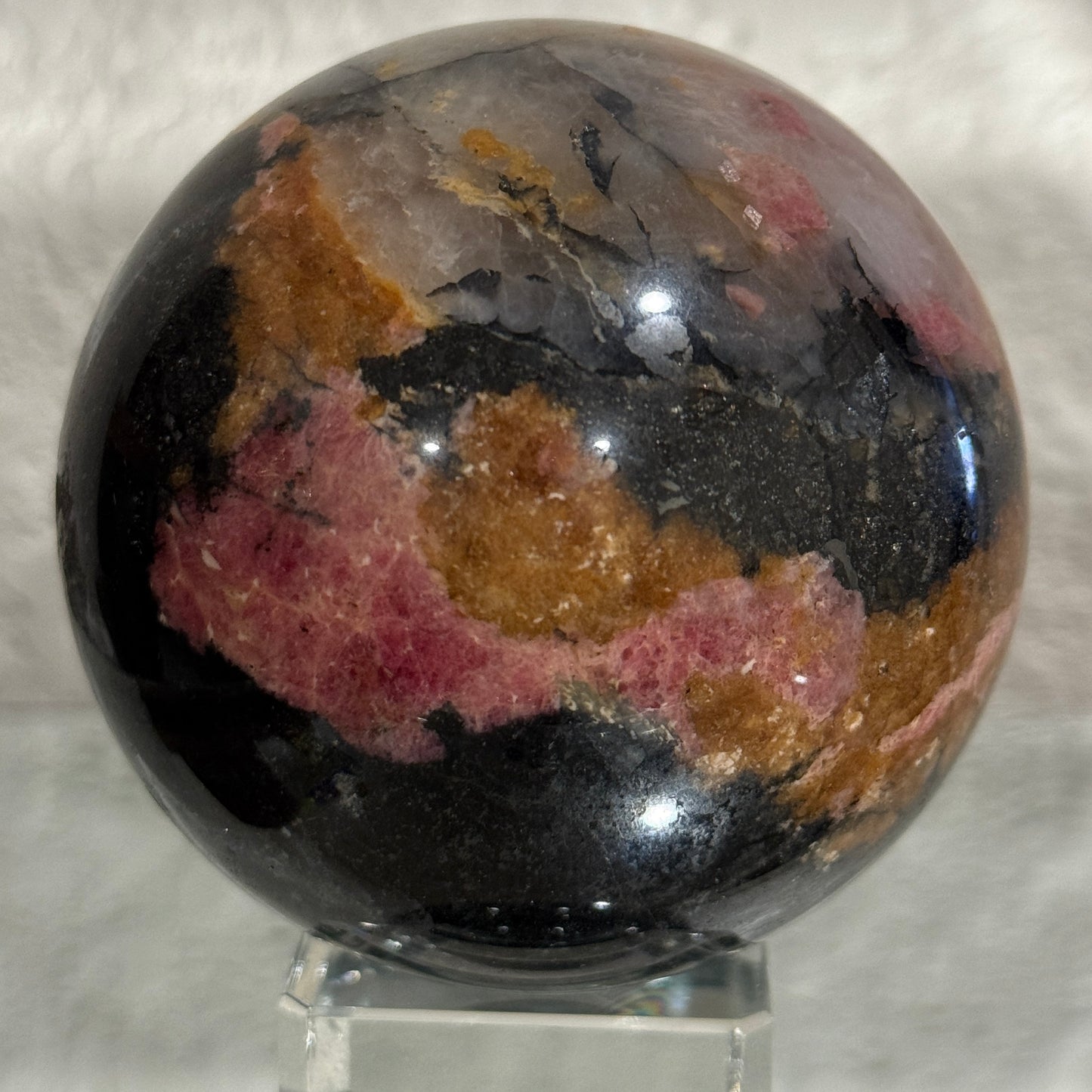 Rhodonite Sphere - 2.5 inch