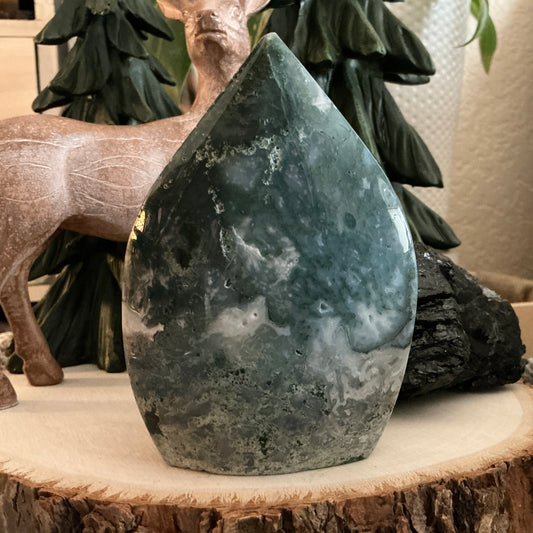 Moss Agate Teardrop