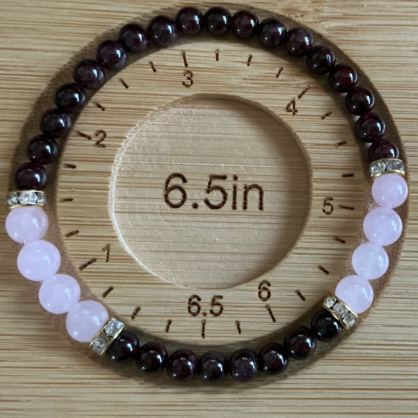 Garnet and Rose Quartz Bracelet