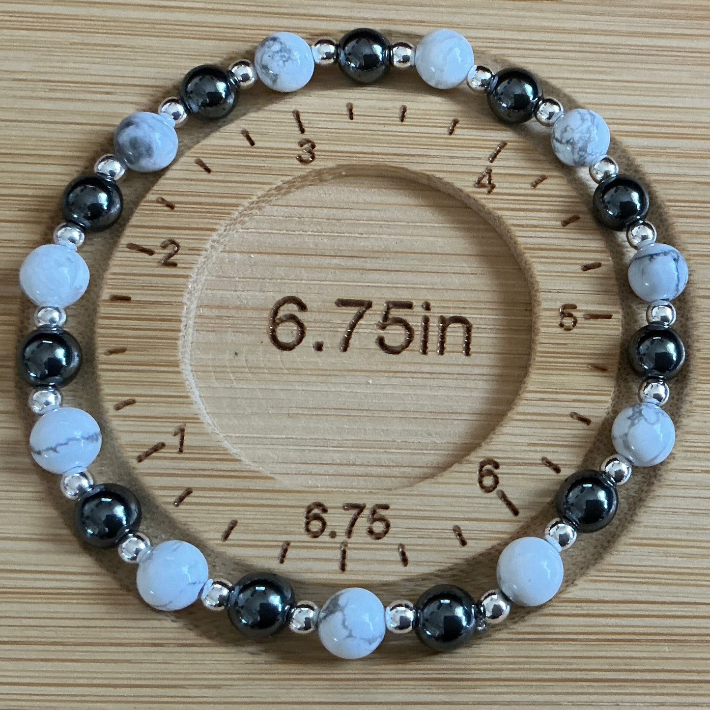 Hematite and Howlite Bracelet