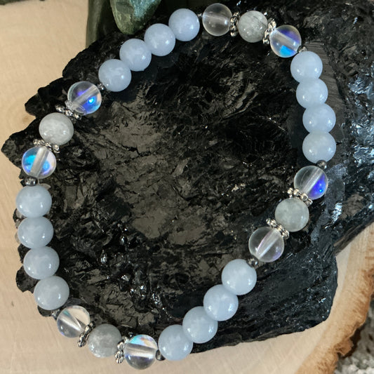 Angelite and Celestite Bracelet