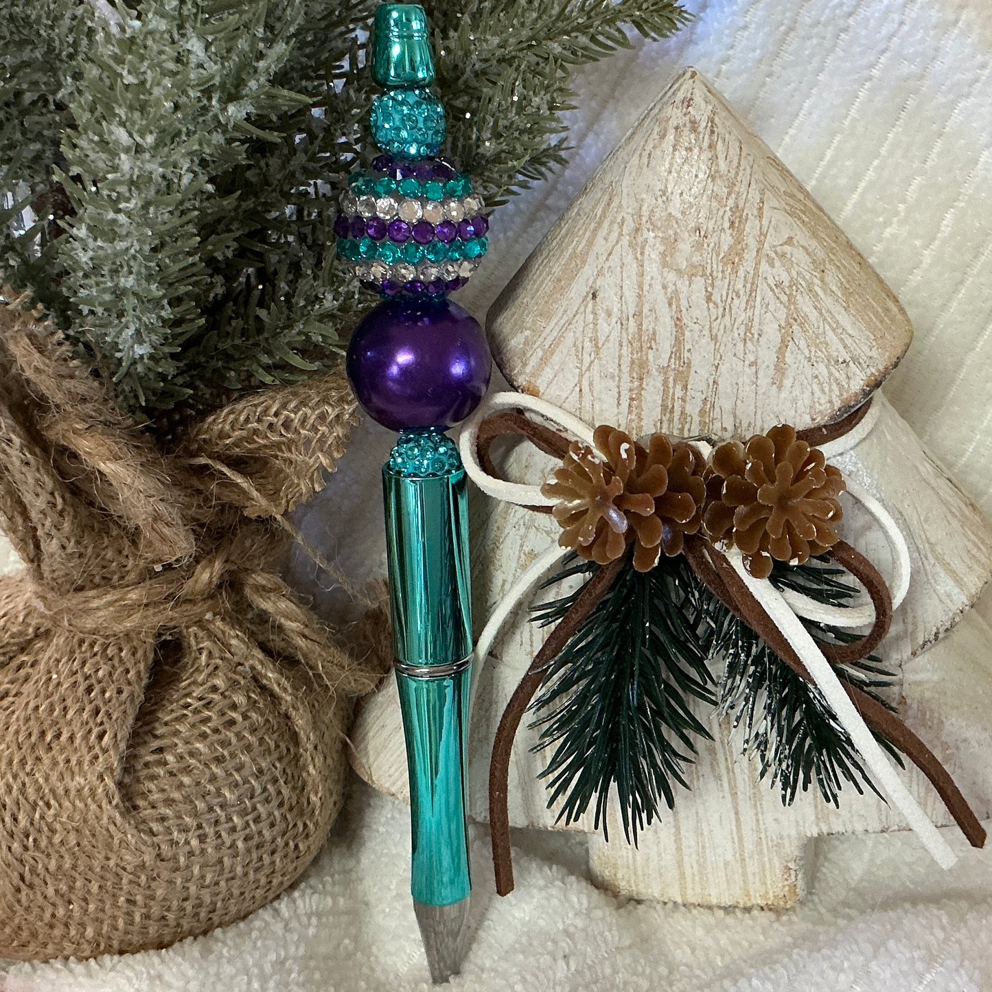 Pen w/Holiday Beads