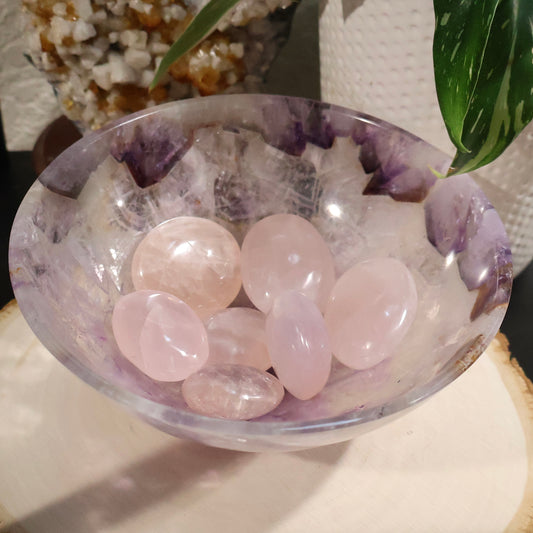 Rose Quartz Palm - small