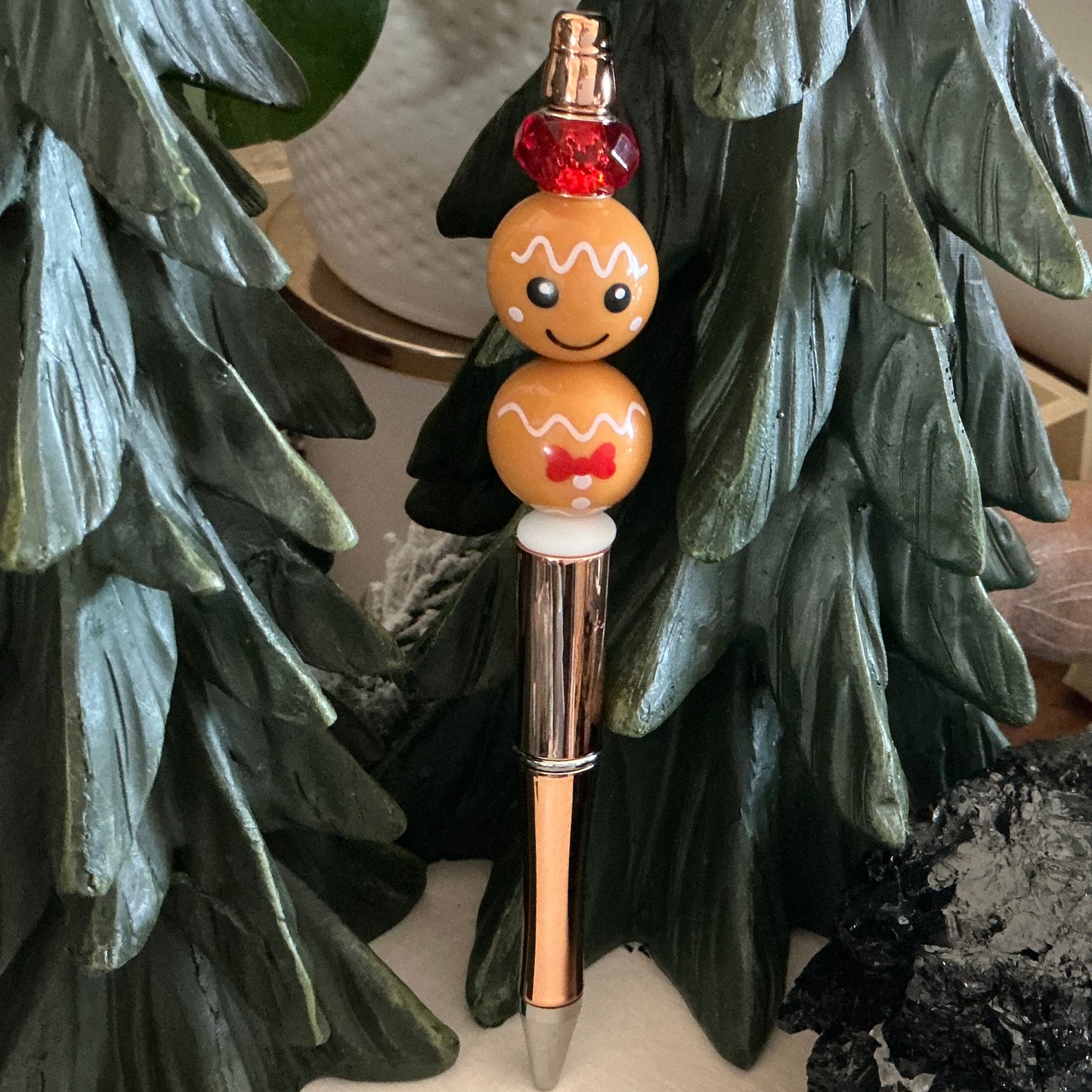 Pen w/Gingerbread Beads