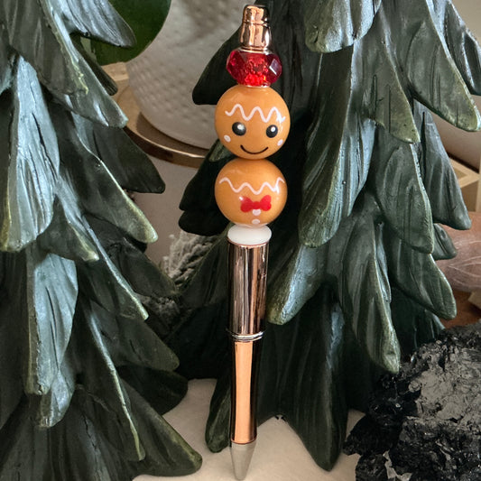 Pen w/Gingerbread Beads