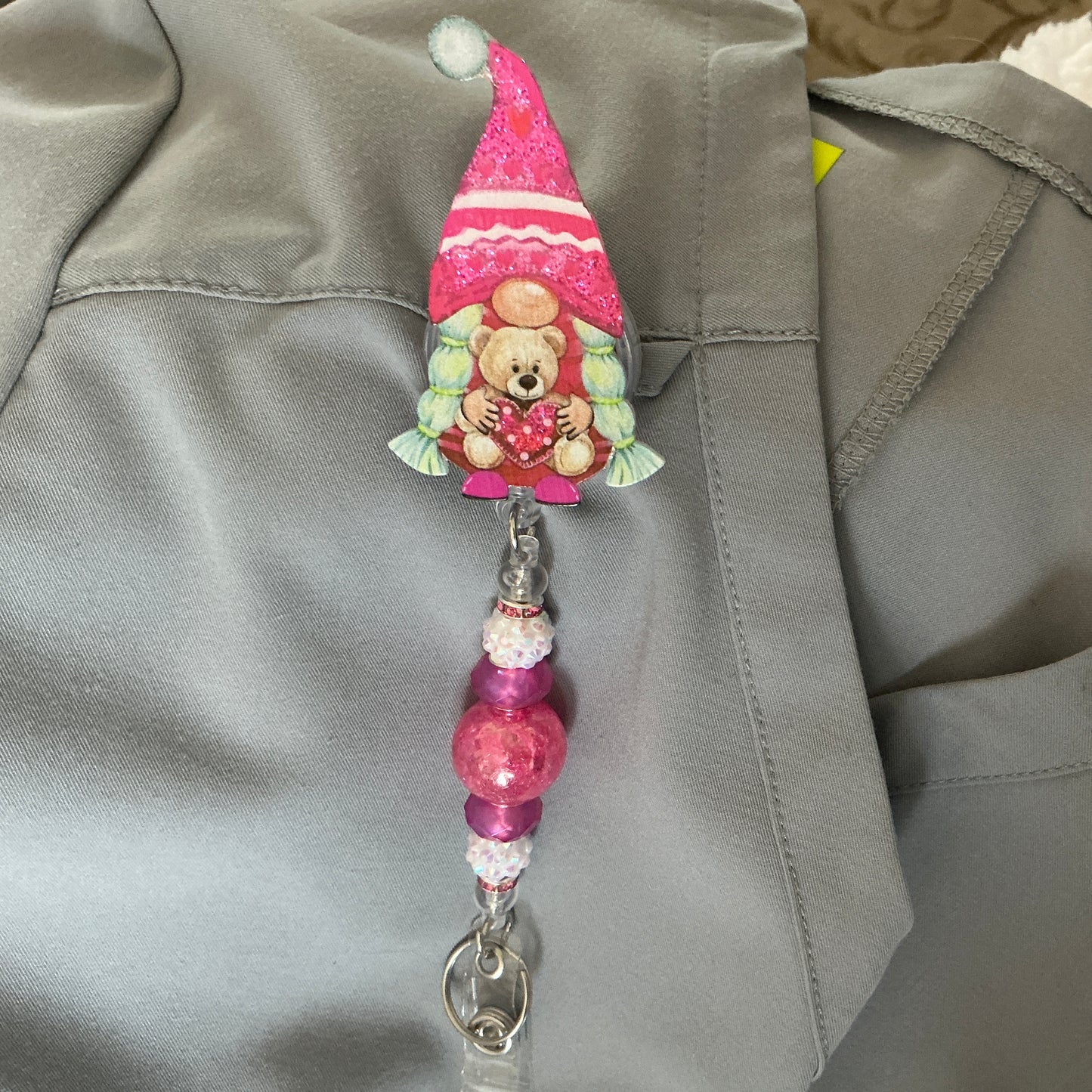 Badge Reel - Valentine Gnome