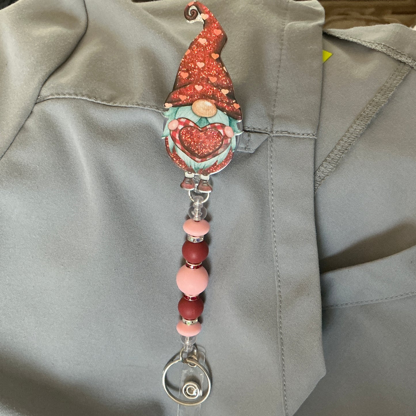 Badge Reel - Valentine Gnome