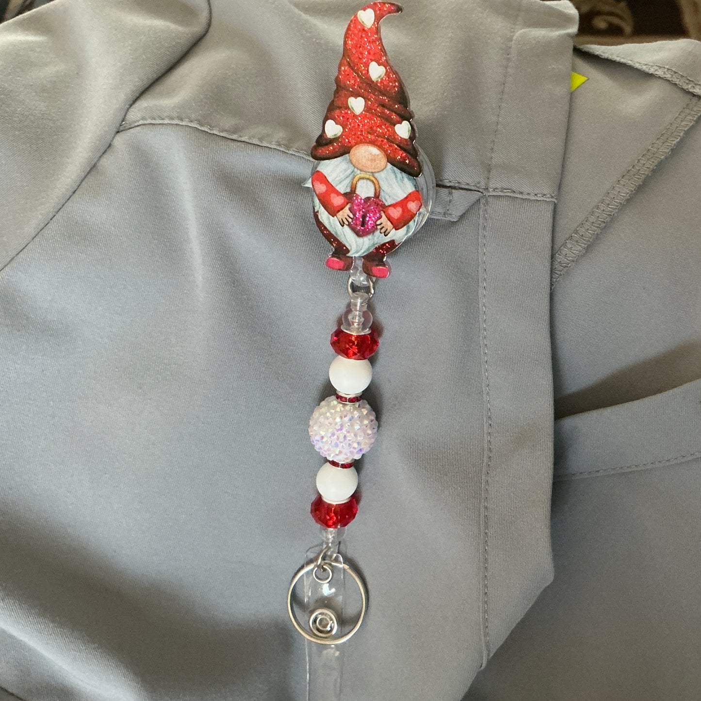 Badge Reel - Valentine Gnome