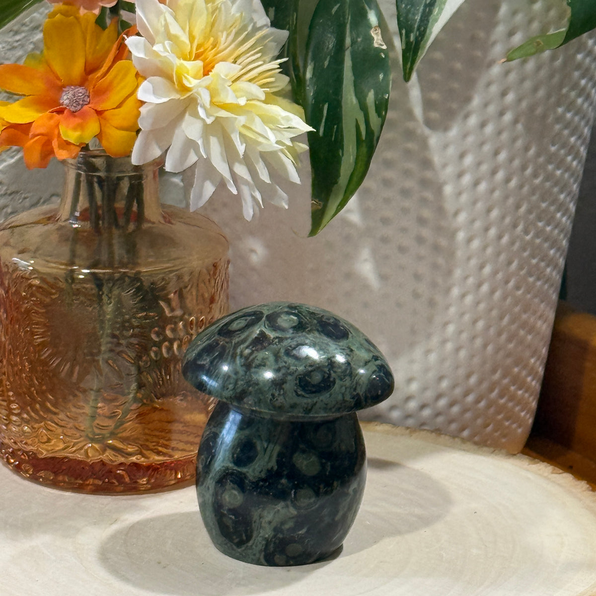 Kambaba Jasper Mushroom Carving