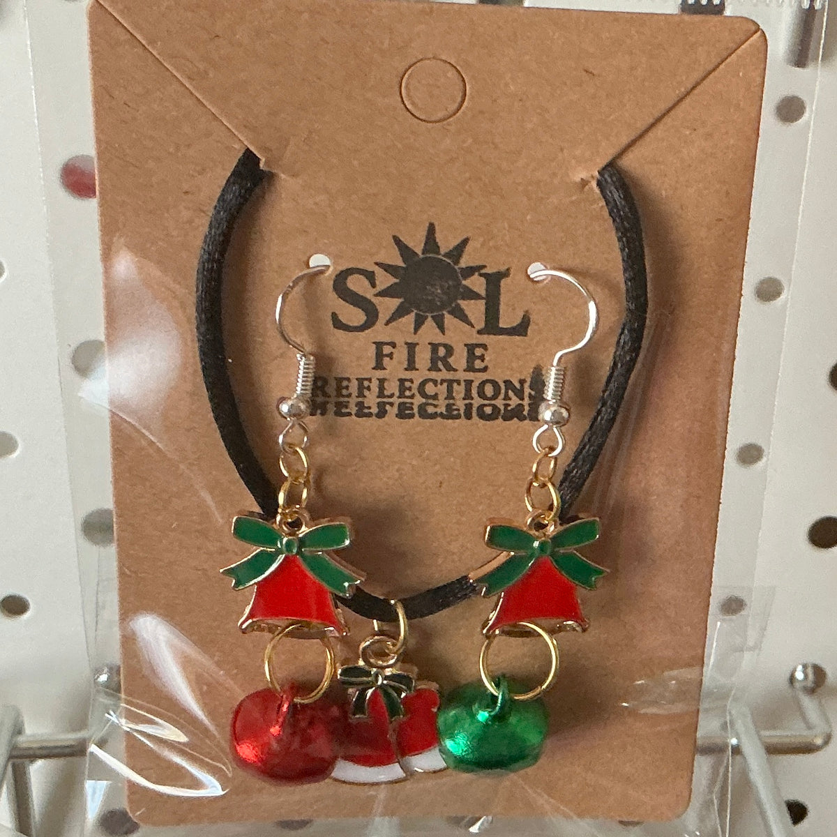 Holiday Necklace/Earring set Jingle Bells